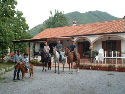 On horseback