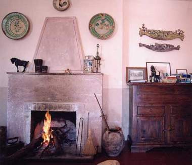 A fireplace