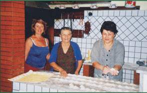 In the kitchen