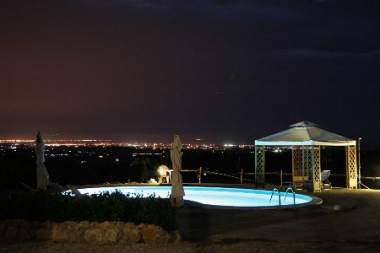 The swimming pool at night