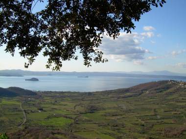 Panorama sul lago di Bolsena