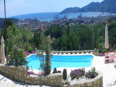 Panorama with swimming pool