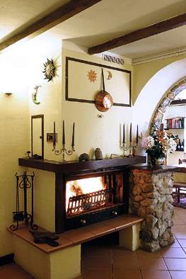 A fireplace