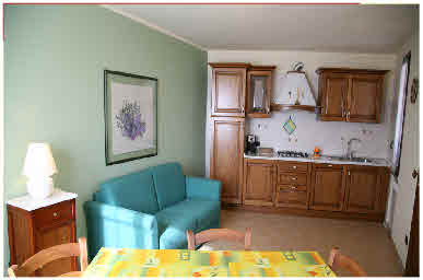 Sitting room and kitchen