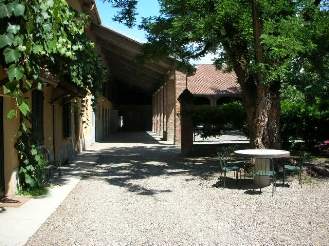 Portico and garden