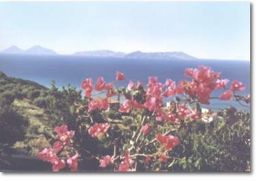 A view of Eolie Isles from Santa Margherita