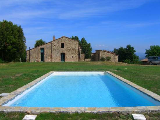 The swimming pool and the house