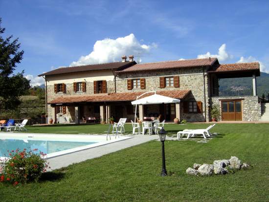 The swimming pool and the house