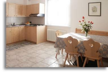 Sitting room and kitchen