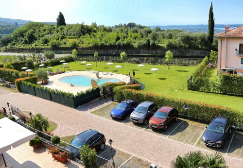 The swimming pool and the house